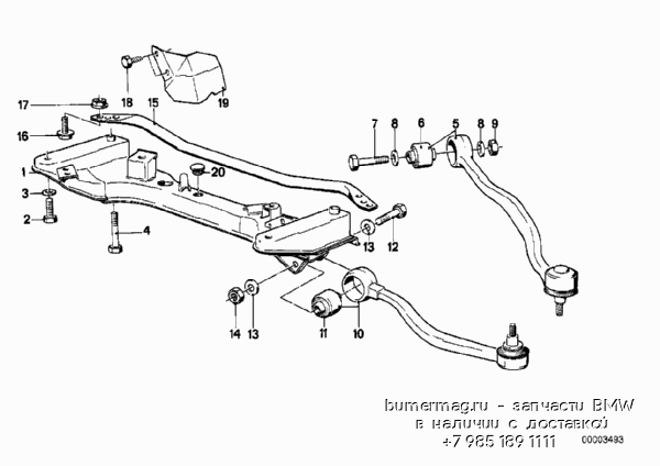 Схема передней подвески bmw e34