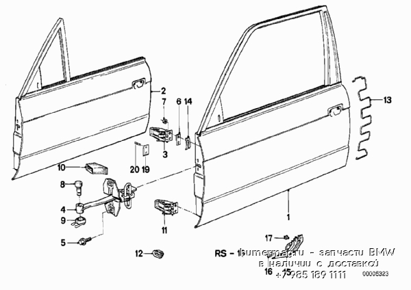 Дверная карта бмв е34