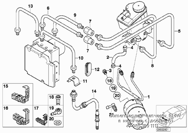 Тормозная система бмв е39 схема