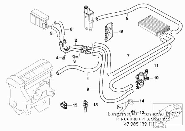 Система охлаждения бмв е39 м52 схема