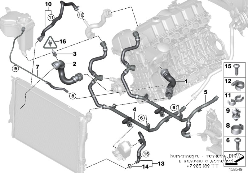 Система охлаждения бмв е60 n52 схема