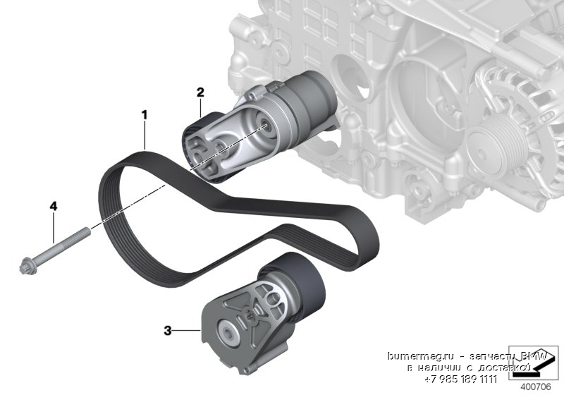 Схема приводного ремня bmw n55