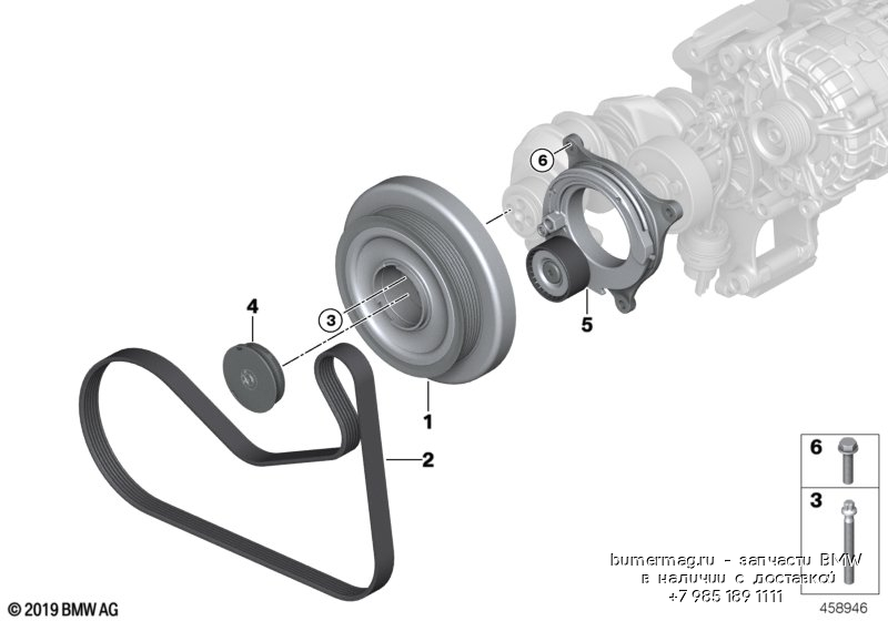 Схема приводного ремня bmw n55 - 96 фото