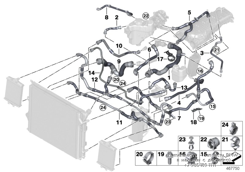 Система охлаждения бмв х3 е83 схема